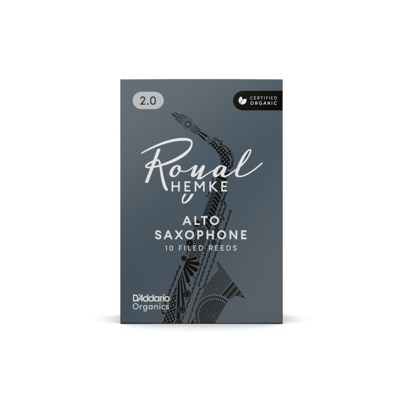 Трости для альт саксофона D'Addario Organic Royal Hemke №2,0 (10 шт)