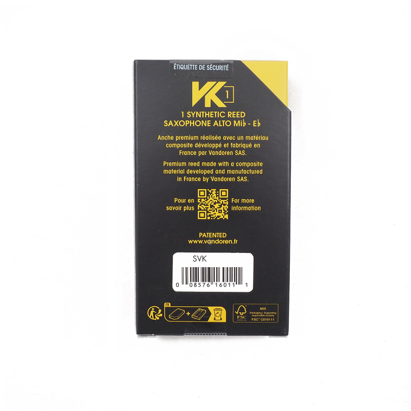 Трость для альт саксофона Vandoren VK1 40 пластиковая