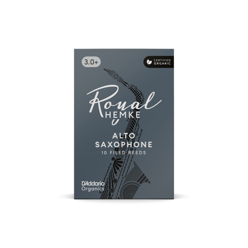 Трости для альт саксофона D'Addario Organic Royal Hemke №3,0+ (10 шт)